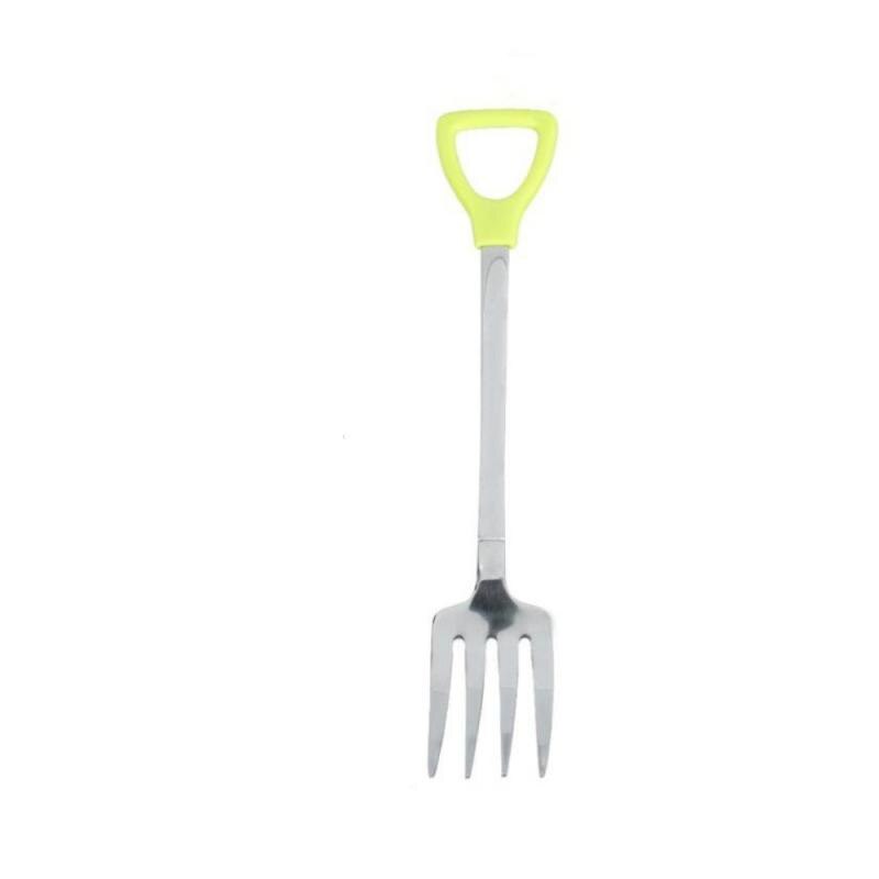 Shovel Small Spoon Fork Taro Spoon Coffee Stir Spoon Stainless Steel Long Handle Spoon Fork Western Steak Fork: 02