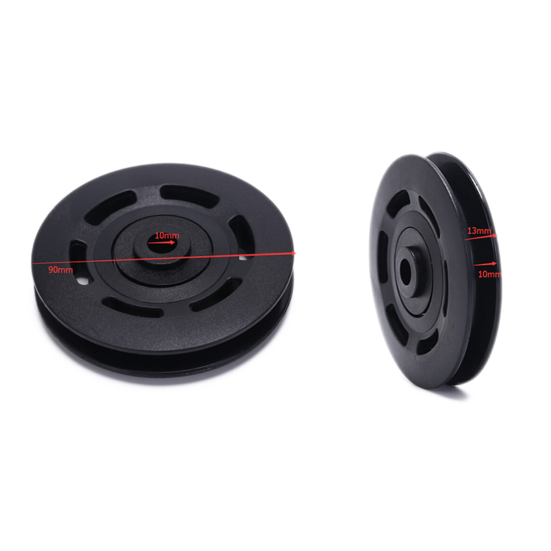 Rueda de la polea del cojinete de Nylon Universal de 50mm/90mm/100mm de diámetro resistente al desgaste Cable de gimnasio equipo de Fitness parte de Color al azar