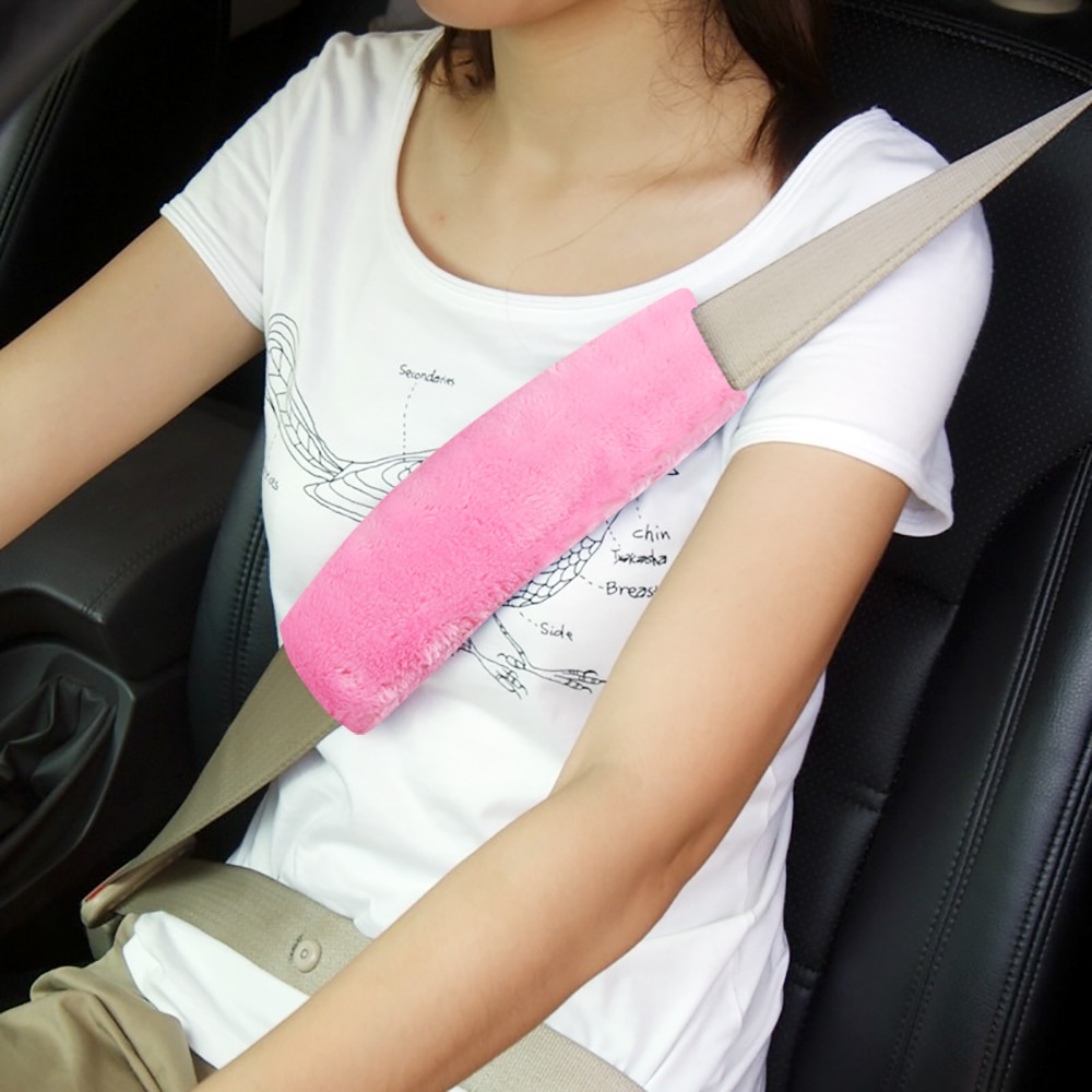 Leepee Comfortabel Rijden Schouderstuk Seat Belt Cover 2 Stks/set Zachte Pluche Auto Veiligheidsgordel Schouderriem Case Auto-Styling