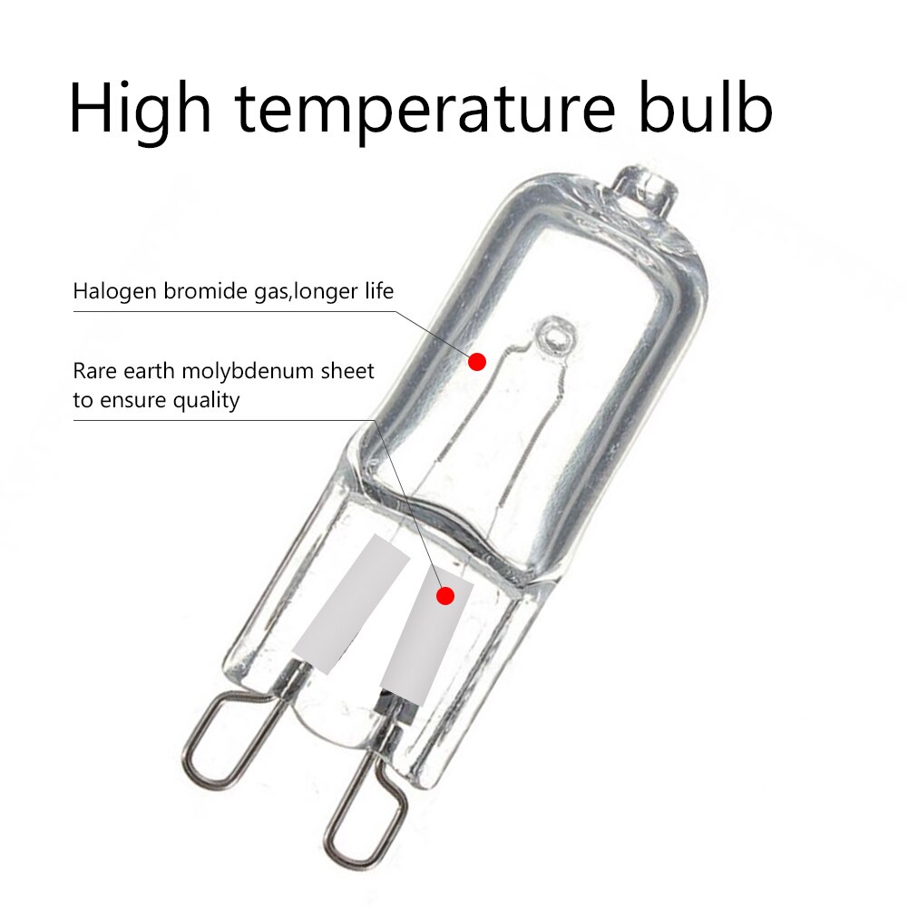 10 stk  g9 halogenpære lampe til vegglamper klart glass hver innendørsbelysning 20w/25w/40w/60w 220v 2900k varmt hvitt halogenlys