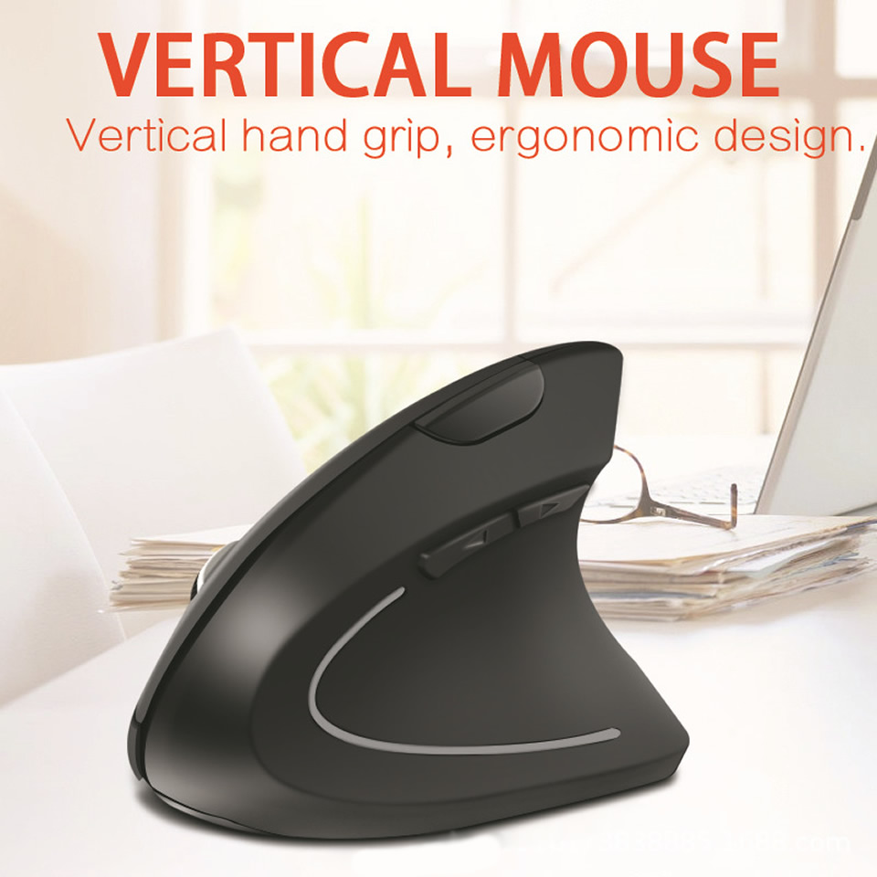 2.4G Draadloze Muis Verticale Gaming Muis USB Computer Muizen Ergonomische Desktop Staande Muis 1600 DPI voor PC Laptop Office thuis