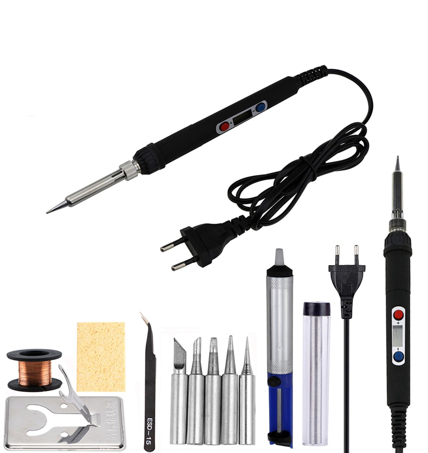 Soldering Iron Station 60W Digital Display Adjustable Temperature Electric Solder Iron Welding Rework Repair Tools