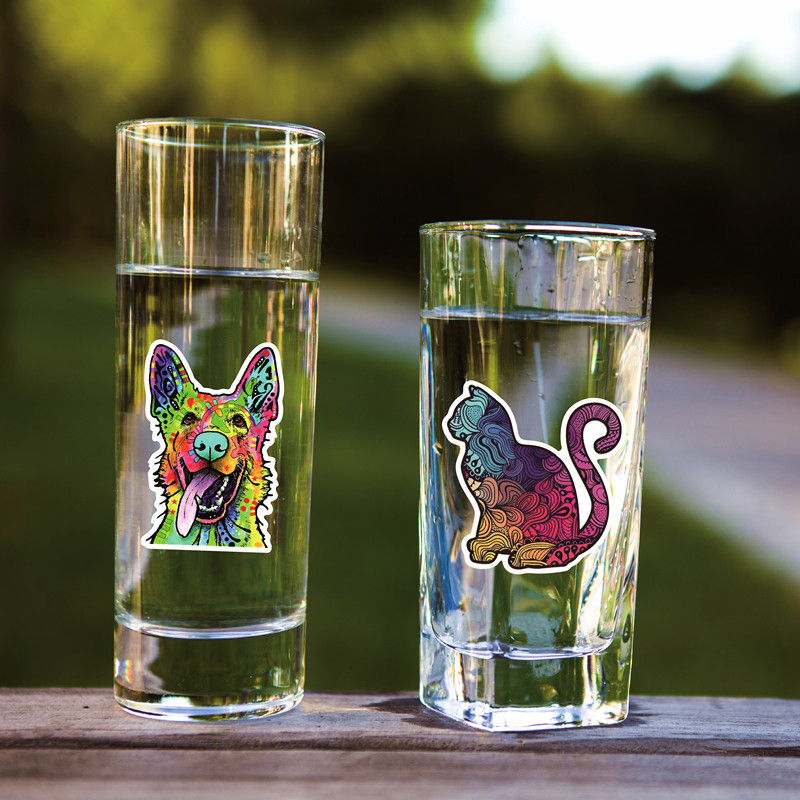 17Pcs/Pack Vinyl Laptop Sticker Style Waterproof Computer Skin Refrigerator Mixed Decals Stickers For MacBook/HP/Huawei