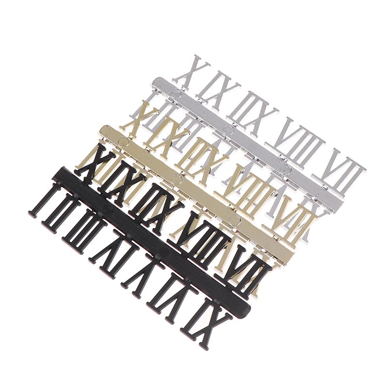 1Set Romeinse Cijfer Diy Digitale Vervanging Gadget Klok Wijzerplaat Digitale Mechanisme Delen Kaart Klok Accessoires Reparatie Klok Onderdelen