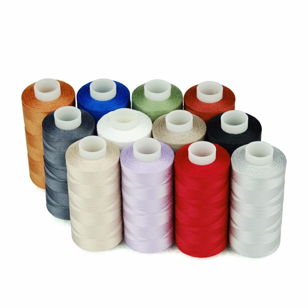 12 Multi Farben 100% Mercerisierter Baumwolle Nähgarn einstellen 50 s/3 für Quilten NäHenne etc-550 Meter jeder
