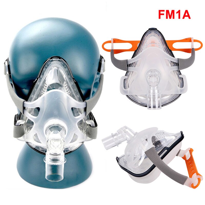 FM1 Volgelaatsmasker Cpap Auto Cpap Bipap Masker Met Gratis Hoofddeksels Wit Sml Voor Slaapapneu Osahs osas Snurken Mensen: BMC-FM1A / S