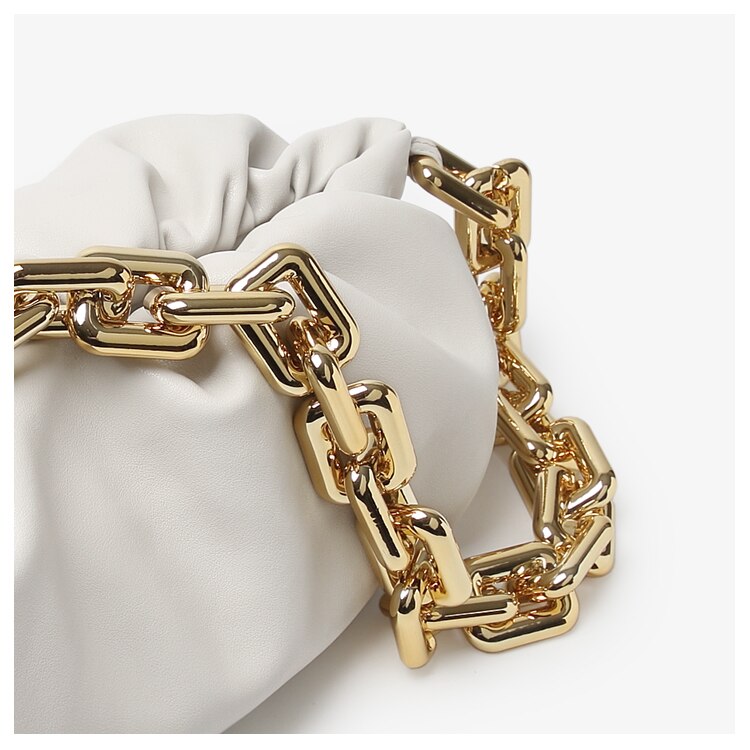 Metal bronce dorado grueso grande rectángulo grande cadenas Correa acrílico lujo bolso Correa accesorios Hardware de: Default Title