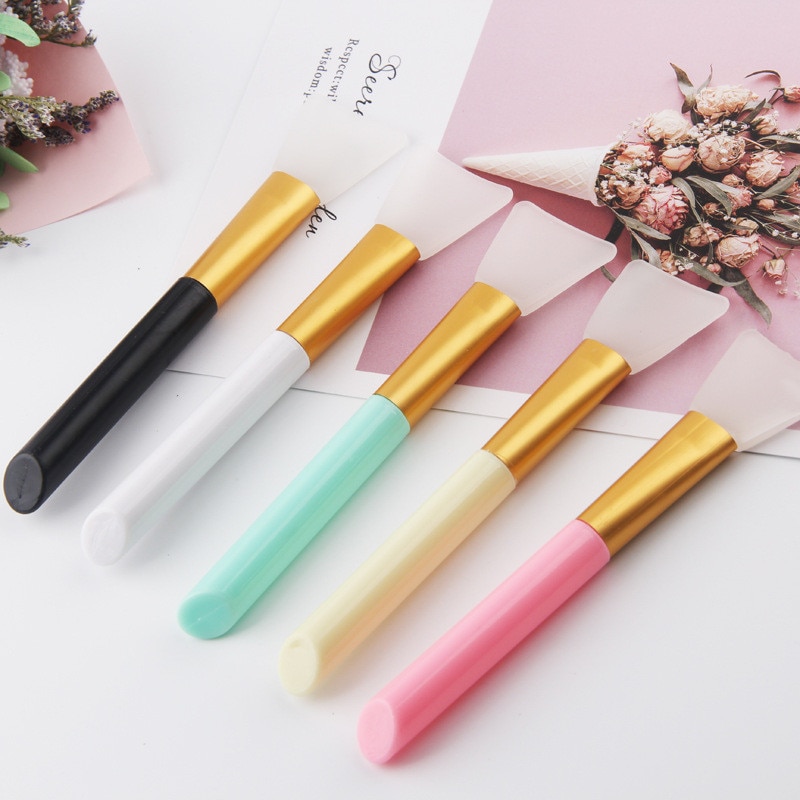 S'AGAPO 1PCS Face Beauty Silicone Facial Mask Brush Soft Head Silicone Brush Homemade Makeup Mask Application Brush