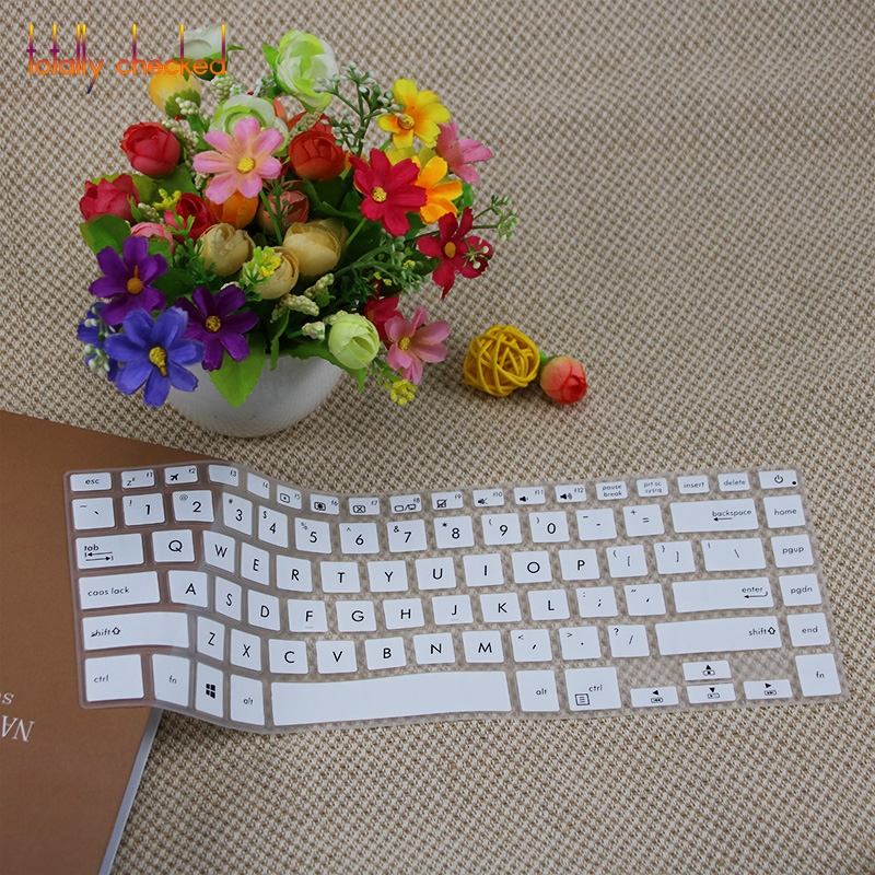 15 pouces Ordinateur Portable Clavier protecteur housse Pour ASUS VivoBook 15 X505 X505ZA X505Z X505BP X505B X510U A505Z A510U 15.6": white