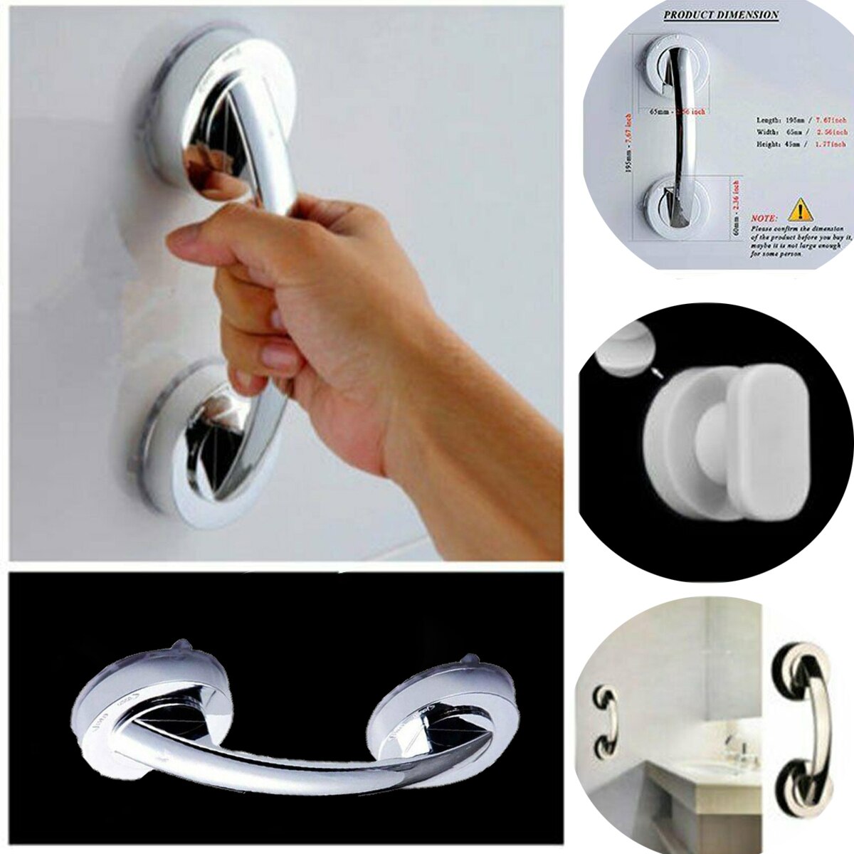 Zuignap Deurklink Super Power Helpende Puller Grab Bar Krachtige Veiligheid Ondersteuning Leuning Grip Armsteun Voor Keuken Bad