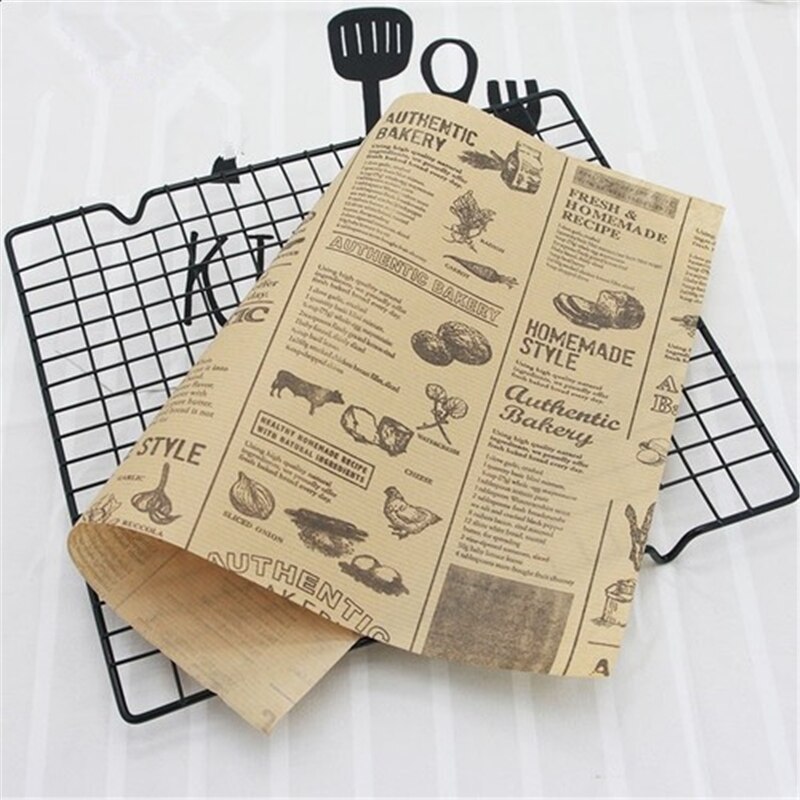 100 200 sztuk papier woskowany jednorazowe do jedzenia do pakowania do pieczenia papier do pakowania Sandwich Hamburger opakowanie do pakowania wypieków papier do pakowania