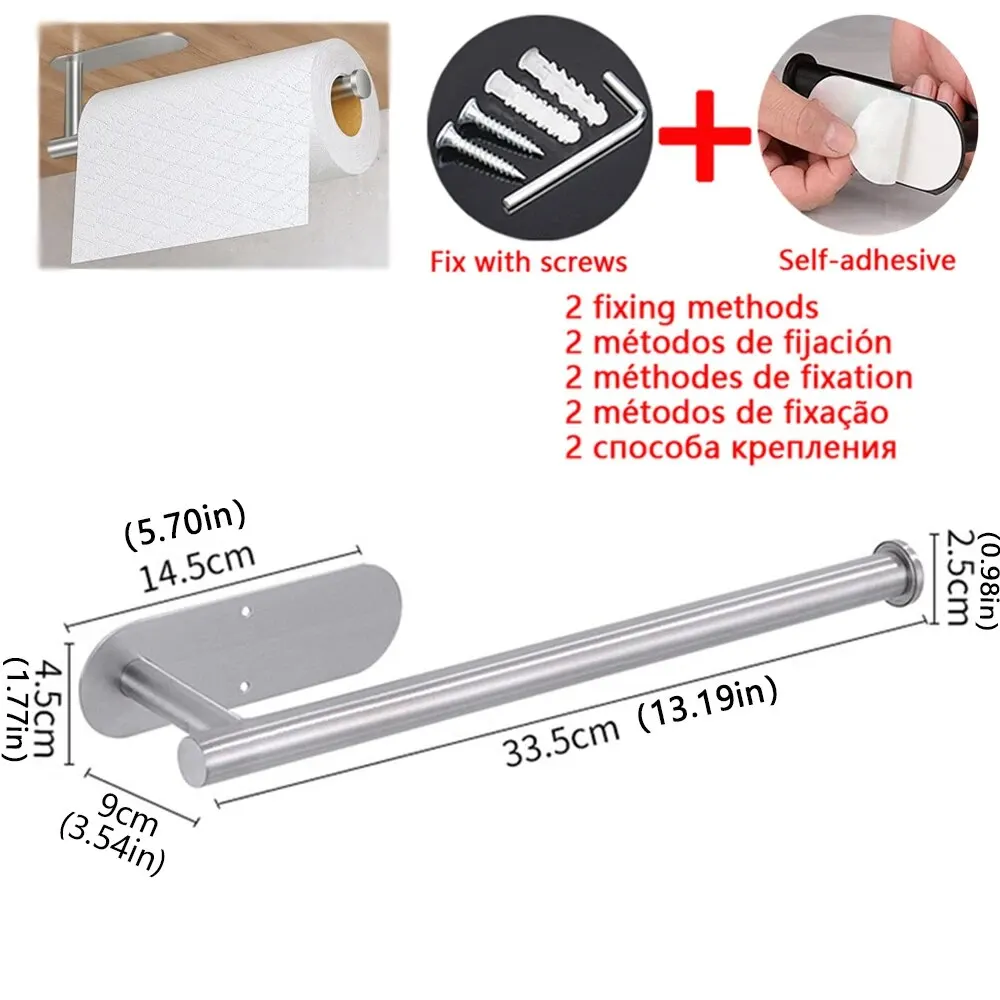Keuken Papieren Handdoekhouder Zelfklevende Tissue Hanger Toiletrol Dispenser Opbergkast Servetrek Badkamer Accessoires: Rood
