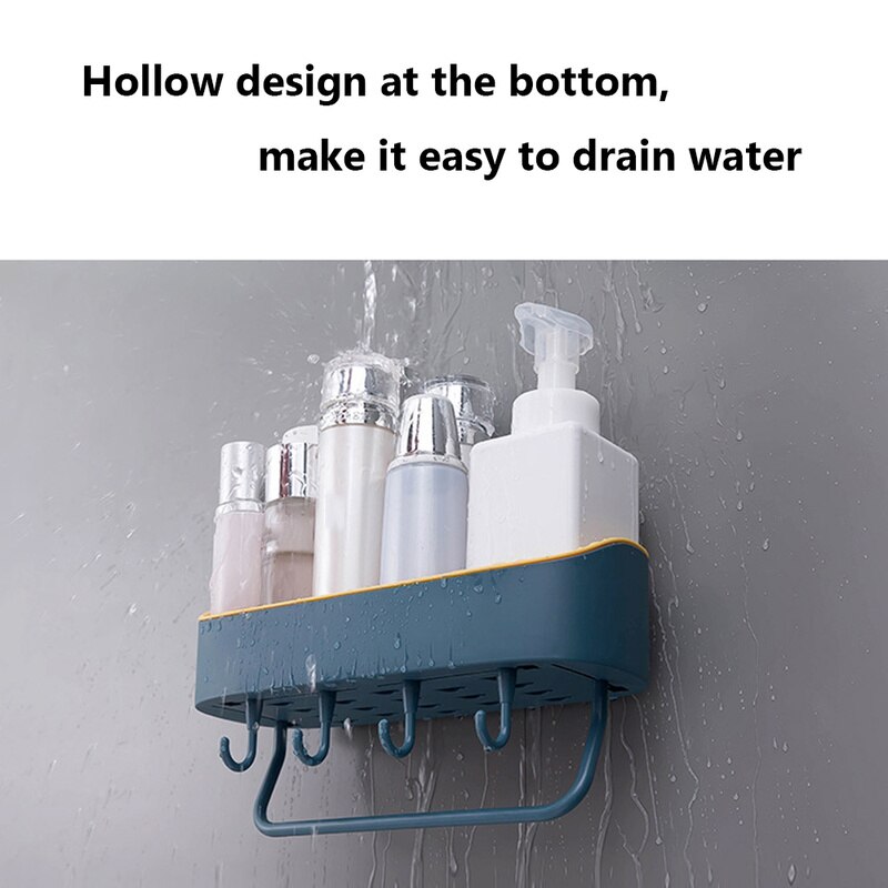 Practical Bathroom Pole Shower Storage Rack Holder Organizer Tray Holder Washing Shower Shampoo Basket Bathroom Storage Shelf