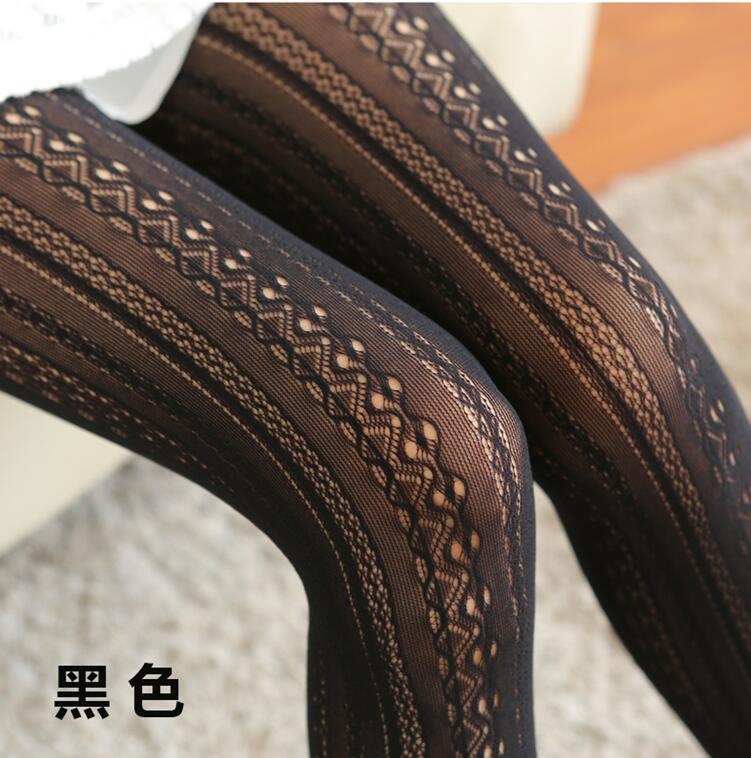 Jahrgang gewebt blume spitze strumpfhosen sexy Lolita weichen schwester strumpfhosen Japanischen prinzessin Wind wilden strümpfe weibliche: Schwarz
