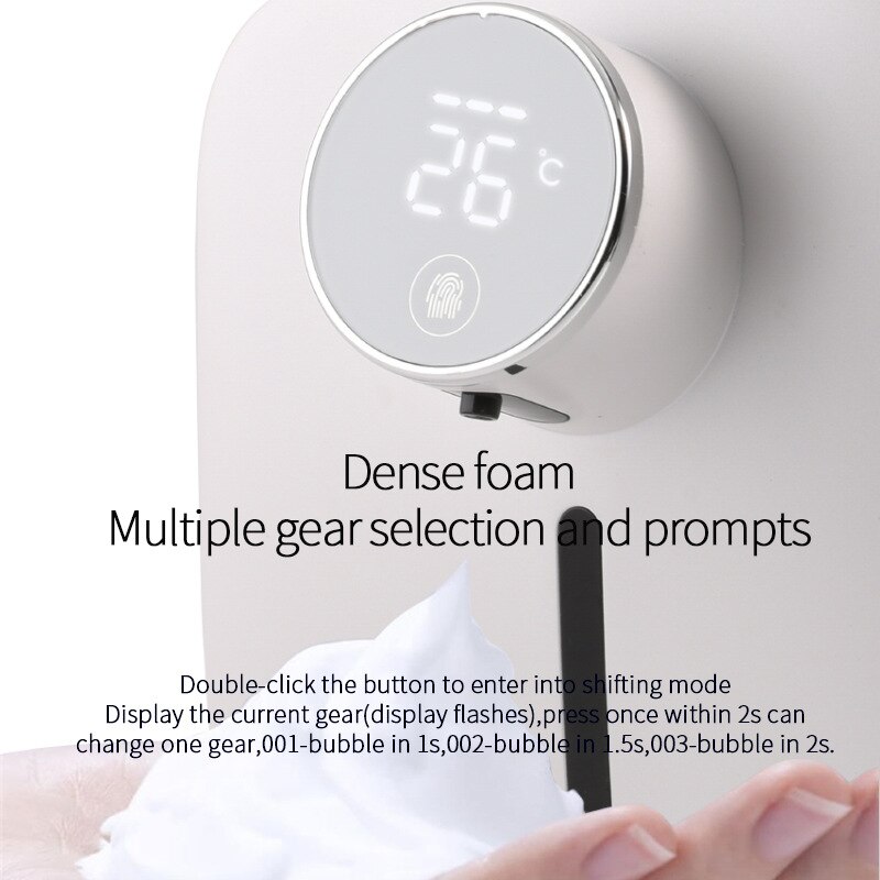 Xiaomi-dispensador automático de jabón líquido, máquina desinfectante de manos de espuma con pantalla Digital, recargable por USB, 320ml