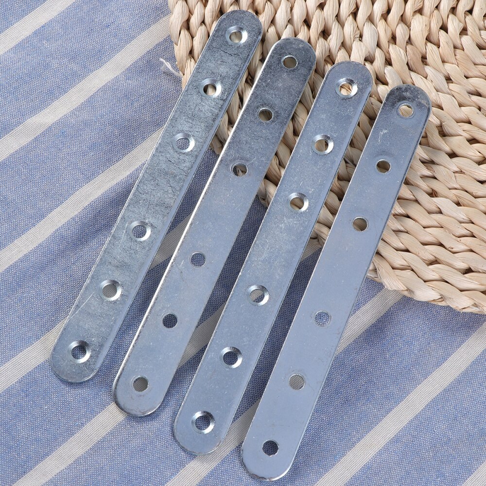 4PCS Straight Steel Brace Straight Metal Bracket Steel Straight Brace (No.7): Default Title