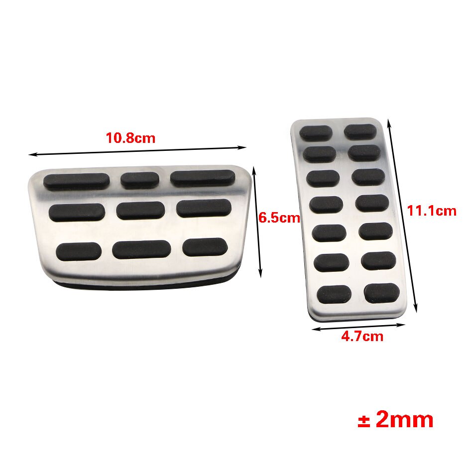 Roestvrijstalen auto gaspedaal gas rem pedaal koppelingspedalen behuizing voor hyundai verna solaris sedan hatchback -: 2 stuks bij