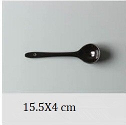 2 PC Colorful Ceramic Spoons Japanese And Korean Colorful Small Spoon Restaurant Spoon White Soup Spoon: F
