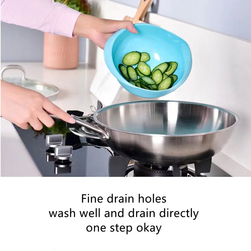 Colador de arroz de plástico, escurridor de cocina, tazón de arroz, colador de lavado de frutas y verduras, escurridor de fregadero, herramientas de cocina, 1 ud.