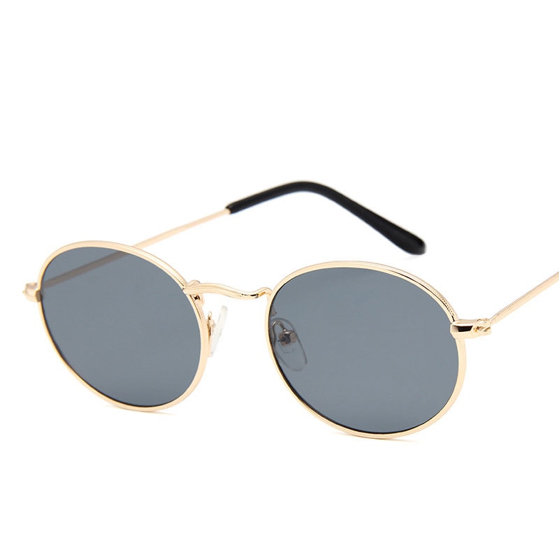 Lunettes de soleil ovales pour femmes, de luxe, transparentes, tendance, en alliage, pour adultes