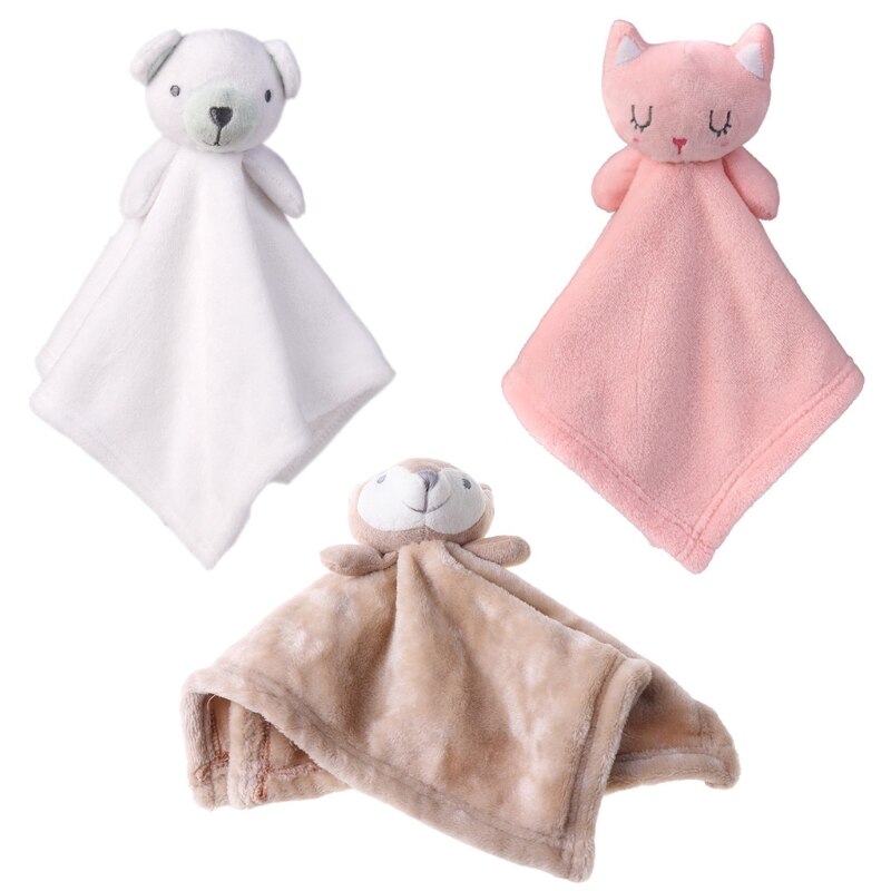 Baby Fluwelen Sussen Handdoek Cartoon Dier Pop Rustgevende Bijtring Deken Pasgeboren Zuigelingen Verpleging Slaap Speelgoed