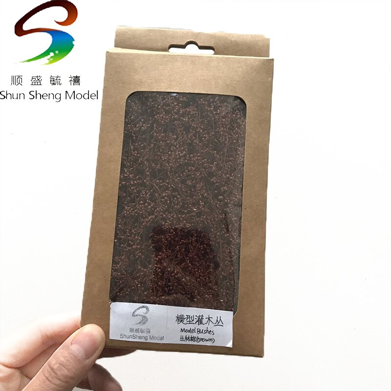Products DIY Model Bush HO scale minitary Model grass scene landscape different colors For Model: brown