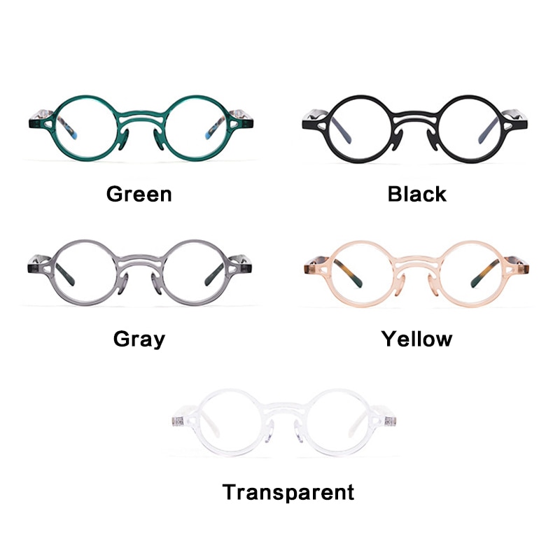 Vintage Men Handmade Acetate Glasses Frame Women Small Box Round Luxury Brand Myopia Optical Eyeglasses Frame Japan Eyewear