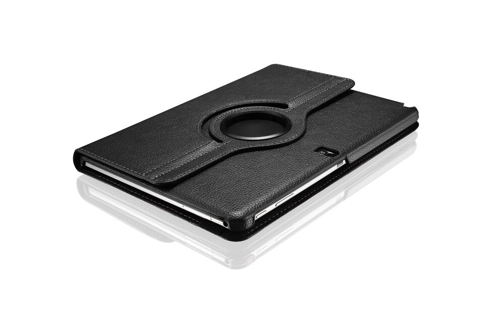 Rotation 360 Case for Samsung Galaxy Tab Pro 10.1 T520 / Galaxy Note 10.1 ) SM P600 P601 P605 Case PU Leather Stand Cover: Black / T520