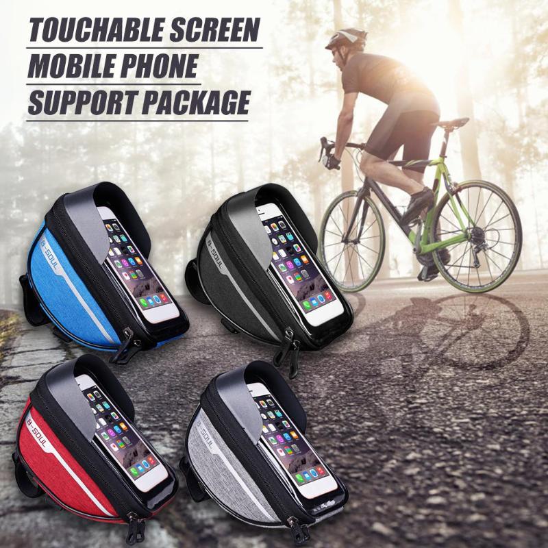 Polyester Waterdichte Fiets Telefoon Houder Touchscreen Mtb Fiets Stand Stuur Mount Smart Mobiele Telefoon Ondersteuning Fietsenrek