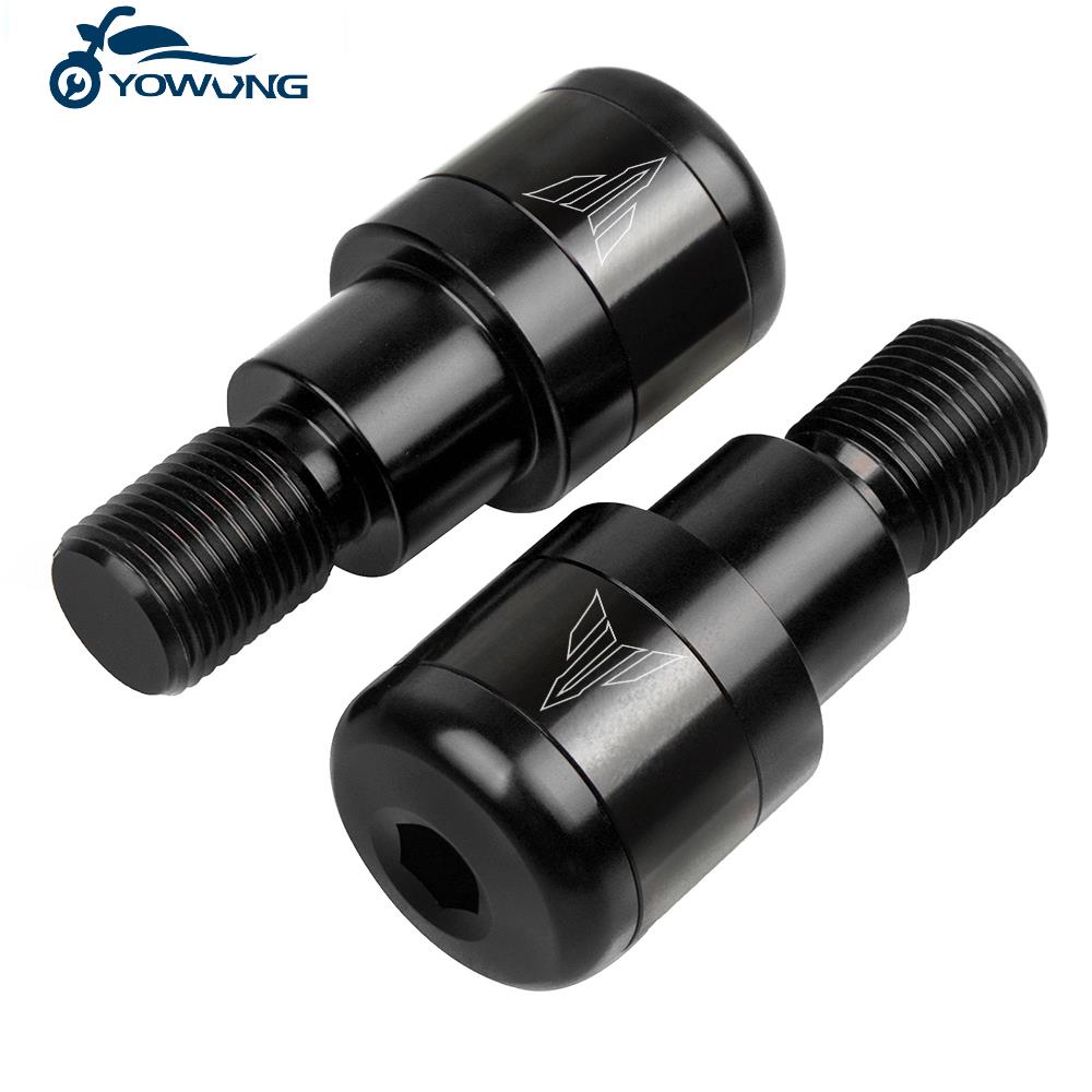 Poignées de guidon de motos, bouchon coulissant, extrémités de barre de poignée adaptées à YAMAHA MT03 MT07 MT09 MT10 MT 03 07 09 10 TRACER GT, 900: Black