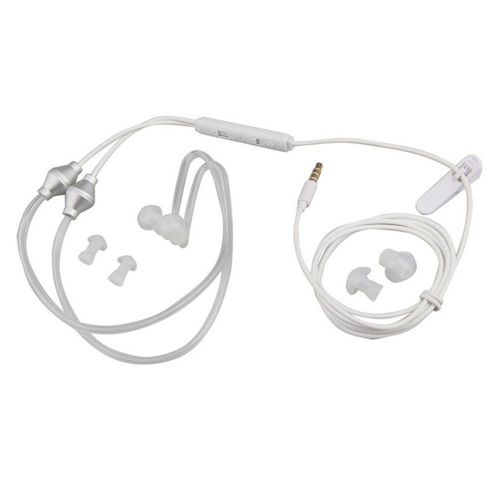 I örat stereo luftrör anti-strålning headset strålningssäker hörlur  #734