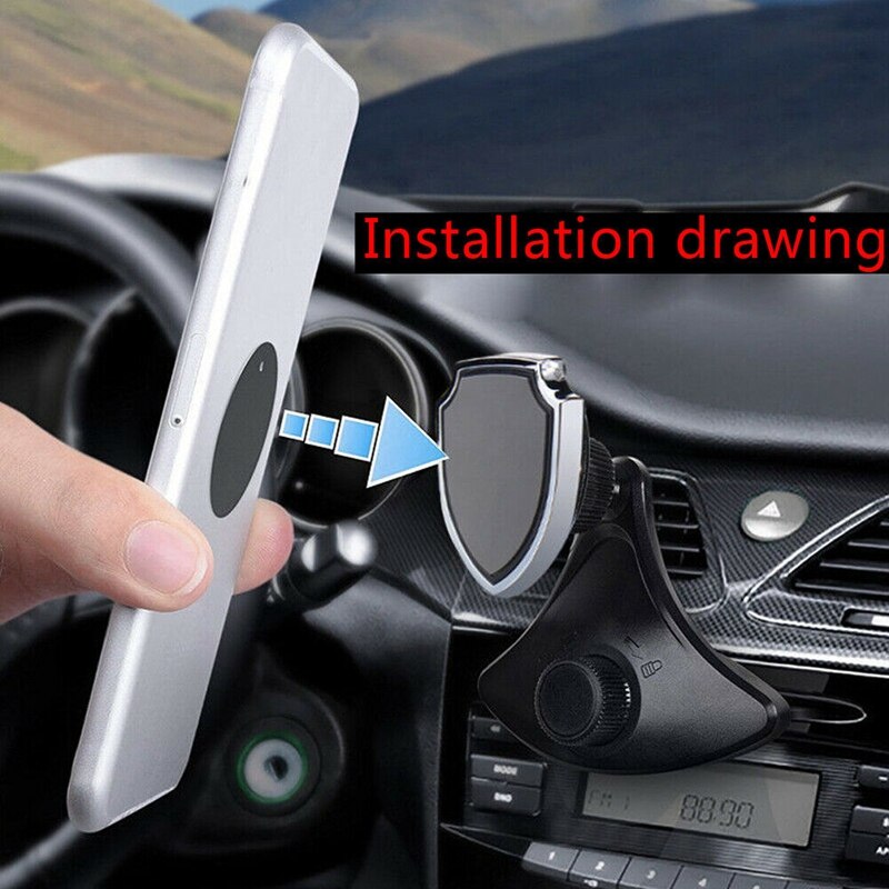 360 ° roterende cd-holder til bilmonteringsholder holder netic til tilbehør til mobiltelefoner