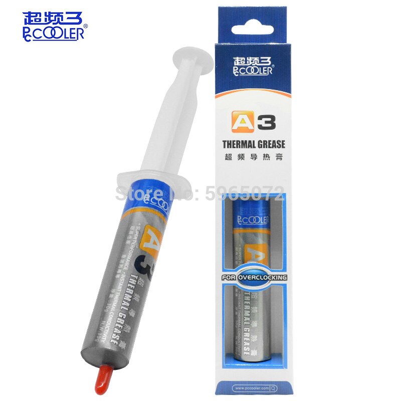 Pccooler A3 30g Thermo Paste Heatsink Plaster Paste Thermal Grease VGA for AMD Intel PC Processor CPU Cooler Cooling Fan