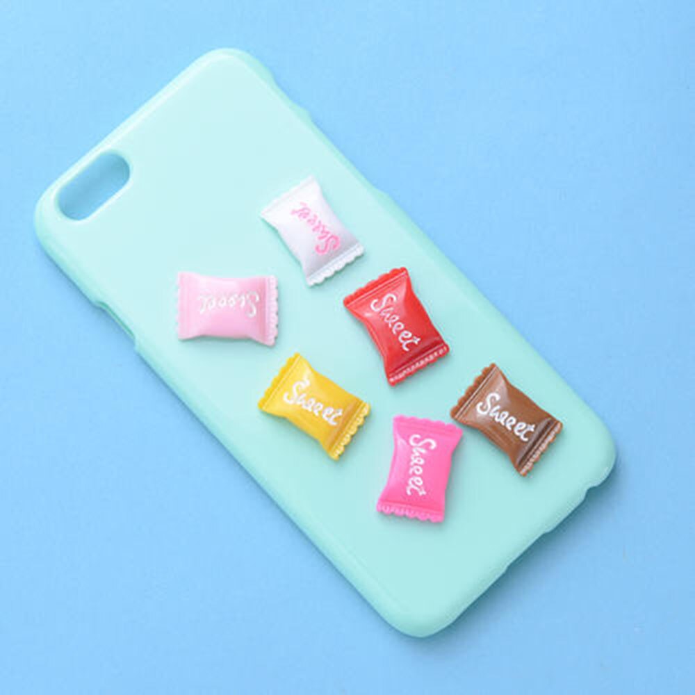 5Pcs Mini Candy Simulated Ice Cream Fruit Kitchen Foods Cute Cartoon Children Toys Phone Case Accessories DIY Decoration Craft