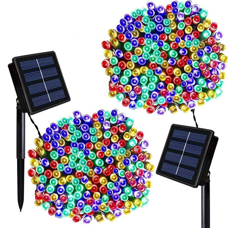 LED Solar Light String Outdoor Small Lantern Chandelier Lawn Garden Decoration Terrace Garden Fluorescent Lamp Decoration