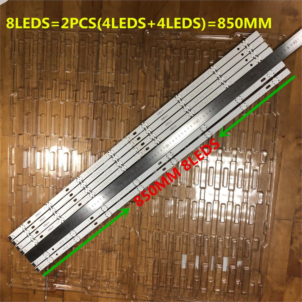 Tira de luces LED de iluminación trasera, accesorio para televisor LG de 850mm, 43LH604V 43lh60 _ fhd_a tipo uf64 _ uhd_a 43UH610V 43UF640 43UH610A 43LH5700, 12 unids/lote