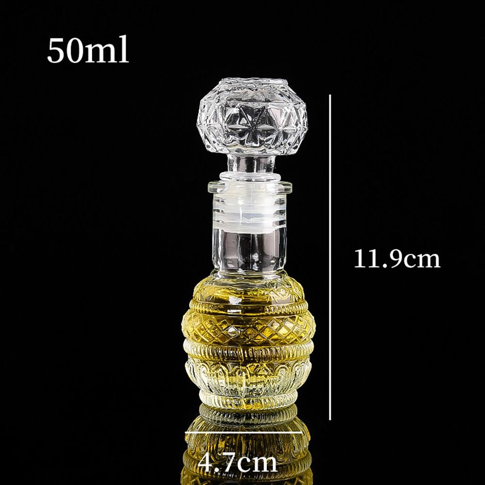 Glas Weinflasche Mini Whiskey Dekan ter Glasflasche mit Schraub verschluss Parfüm Glasbehälter handgemachte DIY flaschen: Grün