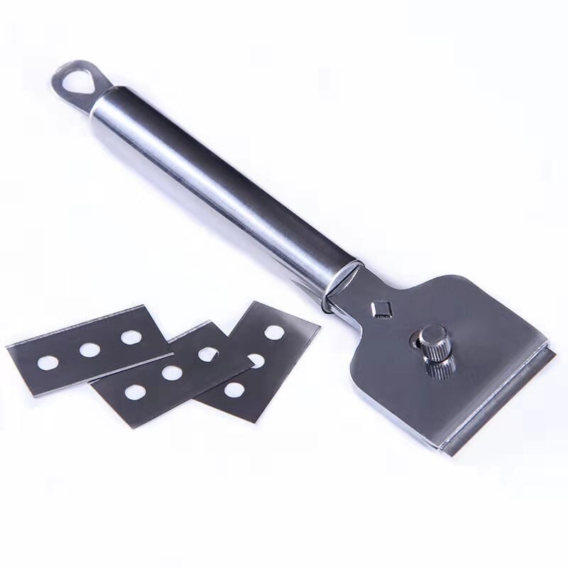 Multifunction Glass Ceramic Hob Scraper Cleaner Remover With Blade For Cleaning Oven Cooker Tools Utility Knife Stainless Steel