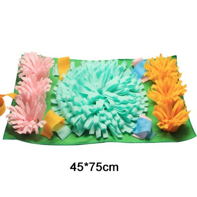 Snuffelmat voor huisdieren, hondensnuffelmat, afneembare fleece deken, stressverlichtende neuspads, kattenneuspad, puzzelspeeltje, vertragend: F 4575cm