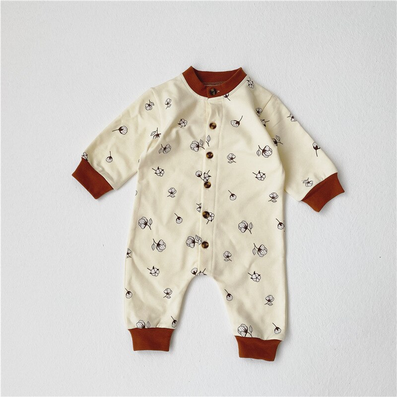 MILANCEL, otoño , ropa de bebé, Mono de un solo pecho para bebés, mono de bebé con cuello redondo