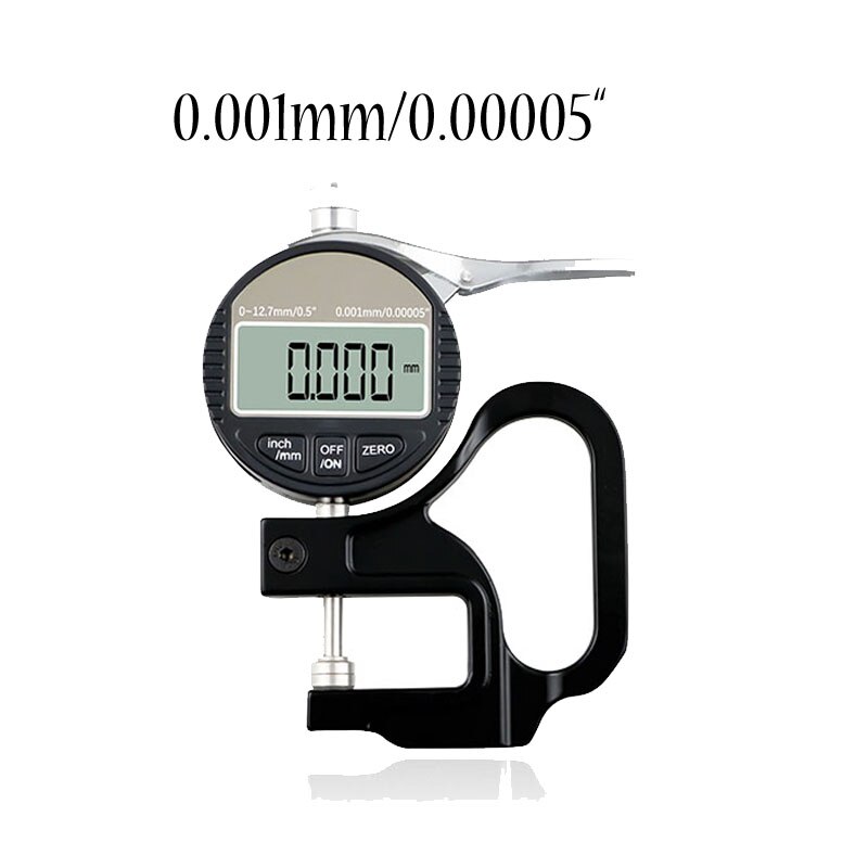 0.01/0.001mm Electronic Thickness Gauge 12.7mm Digital Micrometer Thickness Meter Micrometro Thickness Tester RS232 Data Output: 0.001mm