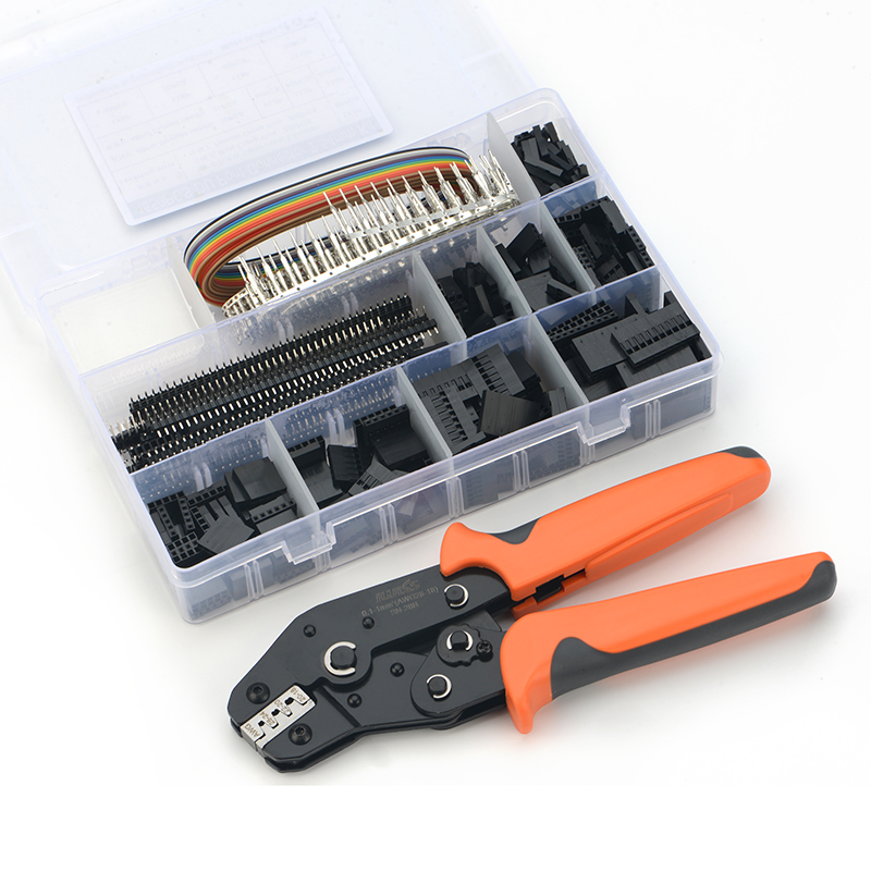 IWISS SN-28B Micro Terminals Crimping Plier For AWG28-18 Dupont Pins 1550PCS 2.54mm Pitch Wire-to-Wire Dupont Connector Kit: Red