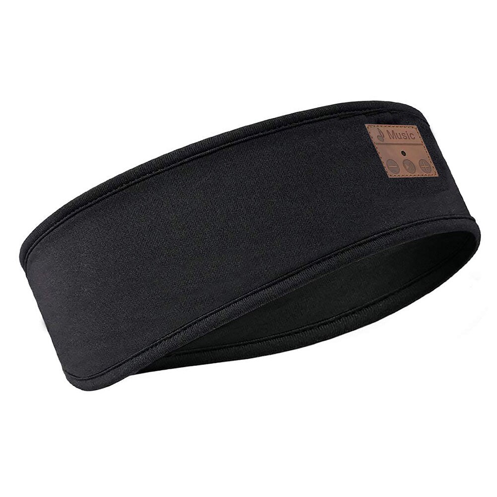 Bluetooth Music Headband Wireless Headset Sports Headband Thin Running Headscarf N66: Black