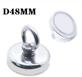 Starke Magnet Topf Angeln Magnet Tiefe Meer Salvage Magnetische Haken Permanent Neodym NdFeB Magnetischen Angeln Werkzeug mit Seil: D48WUKONG