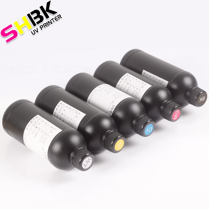 Shippping libero inchiostro UV a2 a3 a4 Cilindro uv stampante uv inchiostro stampante mandati e gonfiati uv duro inchiostro DX4 DX5 DX10 TX800 XP600 uv inchiostro 250ml 500ml