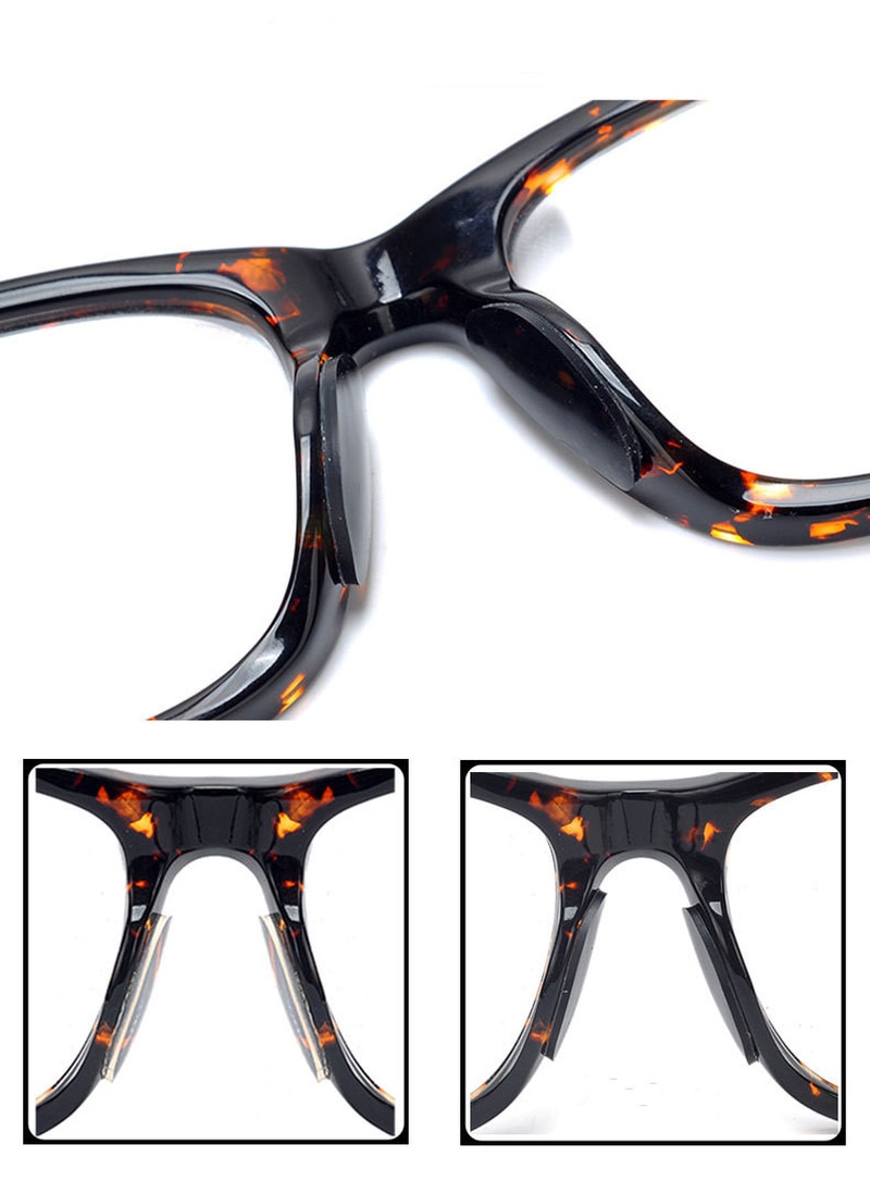 5 Pairs Glasses D Shape Silicone Eyewear Accessories Nose Pad For Sunglasses Non-slip Thin Nosepads