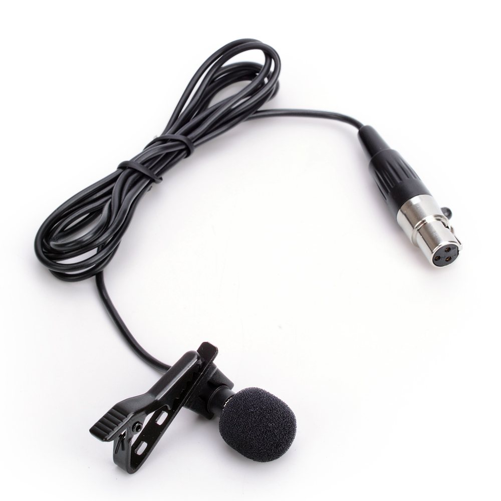 Micrófono de solapa Lavalier para AKG Sennheiser Shure transmisor Bodypack inalámbrico Mini 3 pines XLR 3,5mm bloqueable 4 pines: Verde