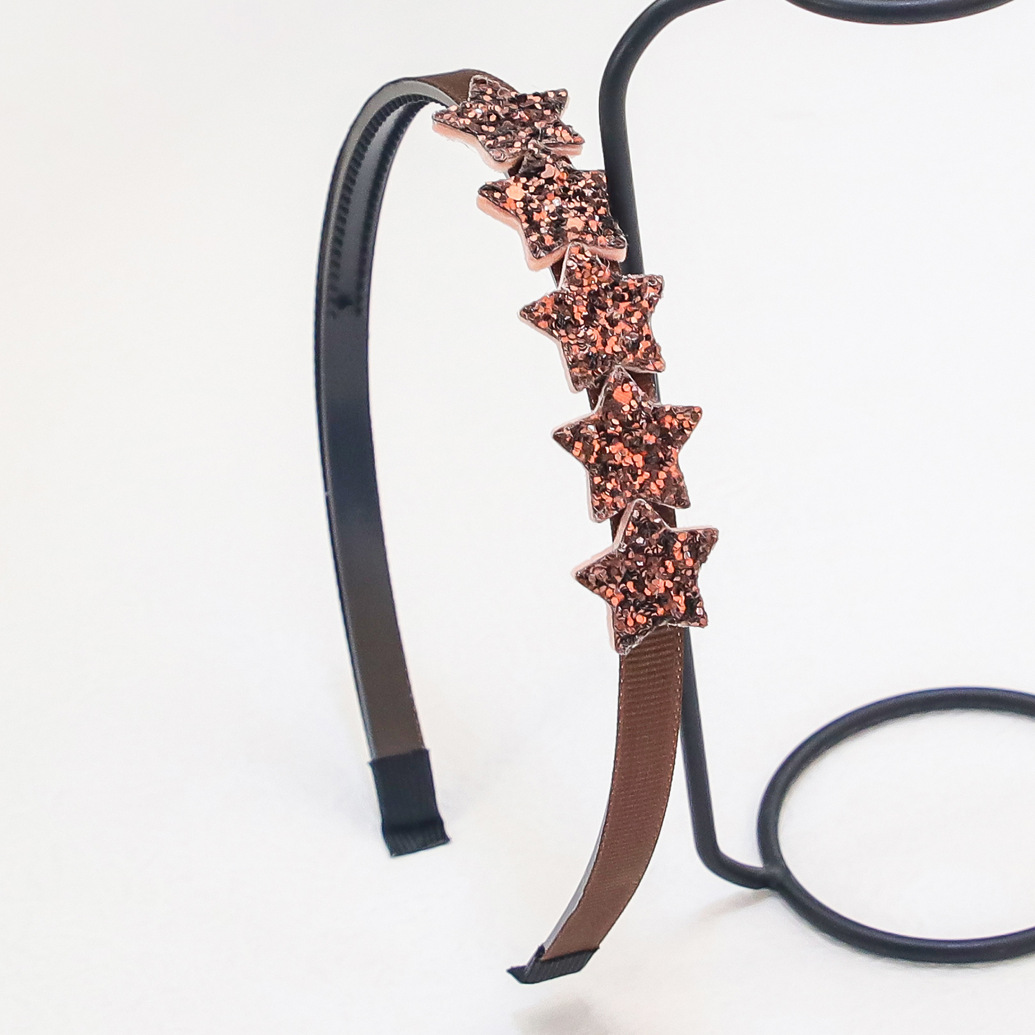 Diademas de estrella para niñas, diademas con forma de estrella con purpurina bonita, aros de plástico para dientes, diadema brillante, accesorios para el cabello para niños: YELLOW
