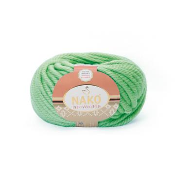 Wool Knitted Yarn - 16 Color Options - 30 Meters(100gr) - Knitting Yarn Ball - Nako Pure Wool Plus - Cardigans - Sweaters - Shawls - Beanie - Scarf - Berets - Poncho - Autumn - Winter - DIY: 10001