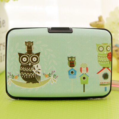 Kawaii hibou boîte plastique à 7 poches, couverture de carte , banque de Bus, support étui pour carte d'identité, papeterie créative zakka et fournitures scolaires de bureau